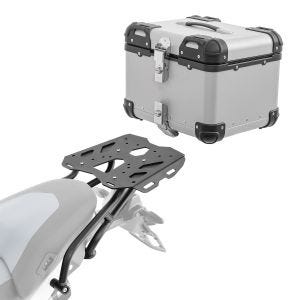 Sett aluminium toppkoffert + bagasjehylle egnet for BMW R 1300 GS 23-24 Bagtecs XS45 sølv