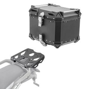 Sett aluminium toppkoffert + bagasjehylle egnet for Triumph Tiger 900 20-24 Bagtecs XB45 svart