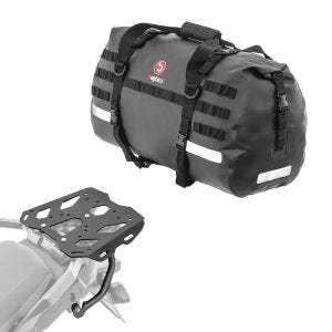 Set Gepäckbrücke + Hecktasche 50L passend für Suzuki V-Strom 650 / XT 17-24 Gepäckträger Bagtecs SLP-XB50 DPL1