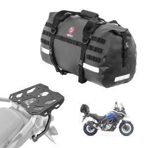 Sett bagasjebrett + halebag 50L egnet for Suzuki V-Strom 650 / XT 17-24 bagasjehylle Bagtecs SLP-XB50