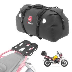 Sett bagasjeholder + halebag 80L egnet for Moto Guzzi V85 19-23 bagasjehylle Bagtecs SLP-XF80