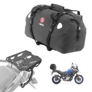 Sett bagasjebrett + halebag 60L egnet for Suzuki V-Strom 650 / XT 17-24 bagasjebrett Bagtecs SLP-XF60
