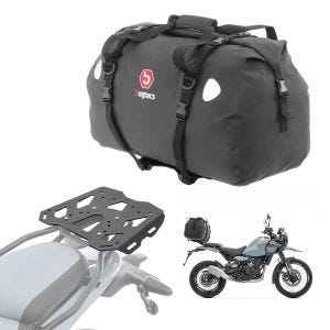 Sett bagasjeholder + halebag 60L egnet for Royal Enfield Himalayan 450 2024 bagasjehylle Bagtecs SLP-XF60