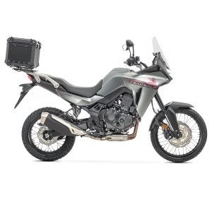 Sett aluminium toppkoffert + bagasjehylle egnet for Honda Transalp XL 750 23-24 Bagtecs XB45 svart DPL1