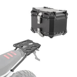 Set Aluminium Top Case + Rear Rack fits for BMW F 900 GS 2024 Top Box Bagtecs XB35 black