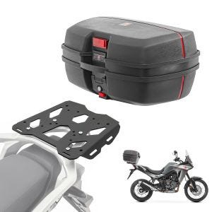 Set Topcase + Gepäckbrücke passend für Honda Transalp XL 750 23-24 Bagtecs TB8 DPL1