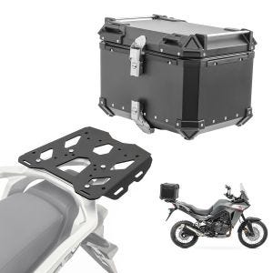 Set Aluminium Top Case + Rear Rack fits for Honda Transalp XL 750 23-24 Top Box Bagtecs XB55 black DPL2