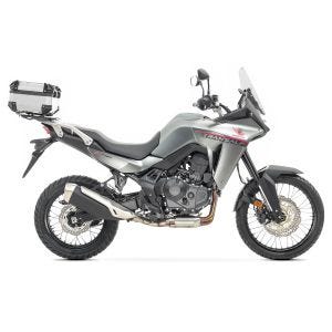 Set Aluminium Top Case + Rear Rack fits for Honda Transalp XL 750 23-24 Top Box Bagtecs XB22 silver DPL1