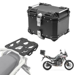 Set Aluminium Top Case + Rear Rack fits for Honda Transalp XL 750 23-24 Top Box Bagtecs XB35 black DPL2