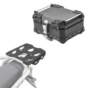 Set Aluminium Top Case + Rear Rack fits for Honda Transalp XL 750 23-24 Top Box Bagtecs XB28 black