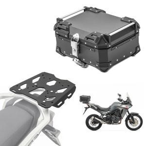 Set Aluminium Top Case + Rear Rack fits for Honda Transalp XL 750 23-24 Top Box Bagtecs XB28 black DPL2