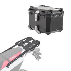 Set Aluminium Top Case + Rear Rack fits for Yamaha Tenere 700 19-24 Top Box Bagtecs XB35 black