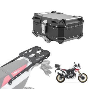 Set Aluminium Top Case + Rear Rack fits for Yamaha Tenere 700 19-24 Top Box Bagtecs XB28 black DPL2