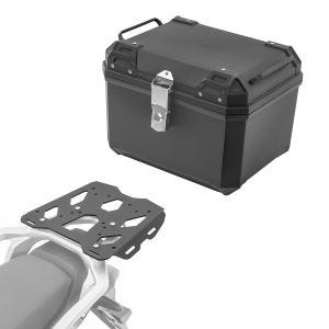 Set Topcase + Gepäckbrücke passend für Honda Transalp XL 750 23-24 Bagtecs QB45 schwarz