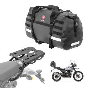 Set Gepäckbrücke + Hecktasche 50L passend für Royal Enfield Himalayan 410 17-20 Gepäckträger Bagtecs SLP-XB50