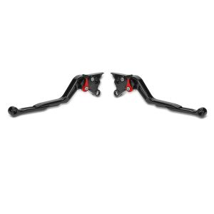 Bremsehåndtak og clutchspak Vario egnet for Yamaha MT-125 14-21 med ABE, lengdejusterbar svart-rød