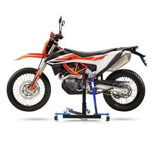 Manøvreringshjelp egnet for KTM 690 Enduro / R 19-24 blå - for garasje, sidestativ og hovedstativ, 300 kg