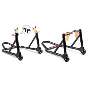 Motorrad Montageständer Set vorne hinten ST4 Motorradständer Schwarz_1