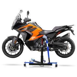 Manøvreringshjelp egnet for KTM 1290 Super Adventure S 21-24 blå - for garasje, sidestativ og hovedstativ, 300 kg