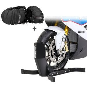 Set RP1 Motorrad Reifenwärmer (Paar) + Motorradwippe Easy Plus ConStands_1