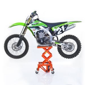 Enduro motorsykkeljekk Cross-Lift XL egnet for skittsykler fra ConStands oransje DPLB