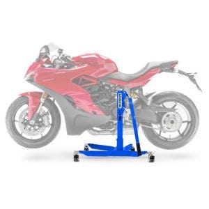 Sentralstativ som passer for Ducati Supersport / S 17-21 blå motorsykkeljekk ConStands Power-Classic