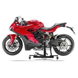 Manøvreringshjelp egnet for Ducati Supersport 950 / S 21-24 svart - for garasje, sidestativ og hovedstativ, 300 kg