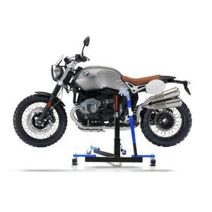 Manøvreringshjelp egnet for BMW R NineT Scrambler 16-23 blå - for garasje, sidestativ og hovedstativ, 300 kg