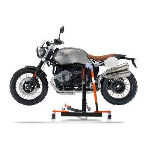 Manøvreringshjelp egnet for BMW R NineT Scrambler 16-23 orange - for garasje, sidestativ og hovedstativ, 300 kg