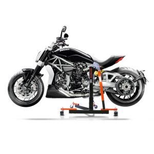 Manøvreringshjelp egnet for Ducati Xdiavel 16-24 oransje - for garasje, sidestativ og hovedstativ, 300 kg