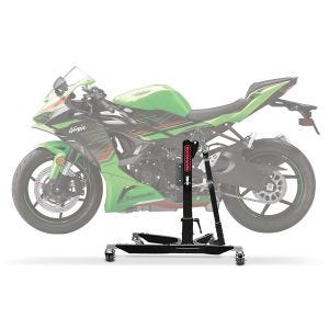 Sentralstativ egnet for Kawasaki Ninja ZX-6R 2024 svart motorsykkeljack ConStands Power-Classic