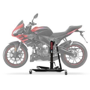 Sentralstativ egnet for Aprilia Tuono 125 17-24 svart motorsykkeljekk ConStands Power-Classic