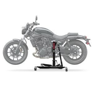 Sentralstativ egnet for Kawasaki Eliminator 500 2024 svart motorsykkeljekk ConStands Power-Classic