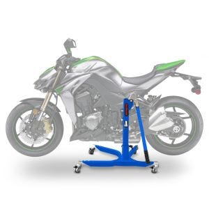 Sentralstativ egnet for Kawasaki Z 1000 14-20 blå motorsykkeljekk ConStands Power-Classic