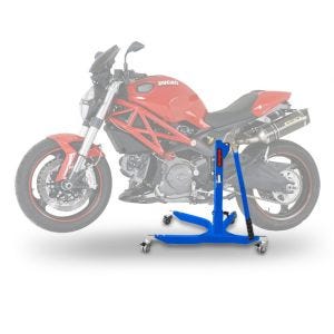 Sentralstativ egnet for Ducati Monster 696 08-14 blå motorsykkeljekk ConStands Power-Classic