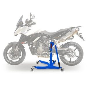 Sentralstativ egnet for KTM 990 Supermoto SM T 09-12 blå motorsykkeljekk ConStands Power-Classic