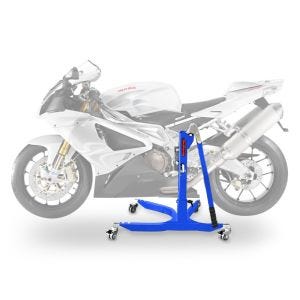 Sentralstativ egnet for Aprilia RSV 1000 R (Mille) 04-10 blå motorsykkeljekk ConStands Power-Classic