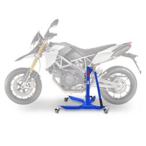 Sentralstativ egnet for Aprilia Dorsoduro 1200 11-16 blå motorsykkeljekk ConStands Power-Classic
