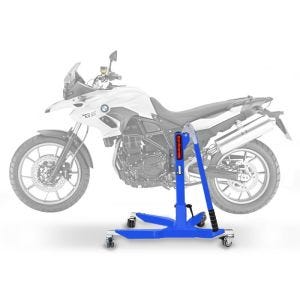 Sentralstativ egnet for BMW F 700 GS 13-17 Blå motorsykkeljekk ConStands Power-Classic
