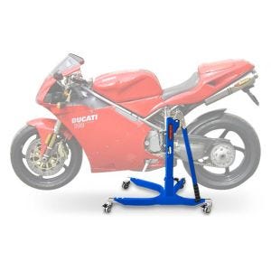 Sentralstativ egnet for Ducati 748 95-04 blå motorsykkeljekk ConStands Power-Classic