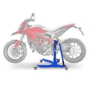 Sentralstativ egnet for Ducati Hypermotard 821 13-15 Blå motorsykkeljekk ConStands Power-Classic