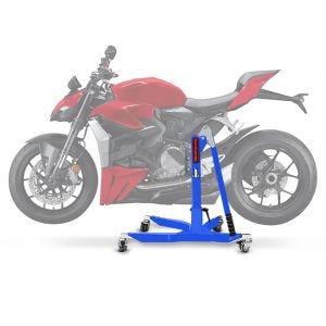 Sentralstativ egnet for Ducati Streetfighter V2 22-24 blå motorsykkeljack ConStands Power-Classic