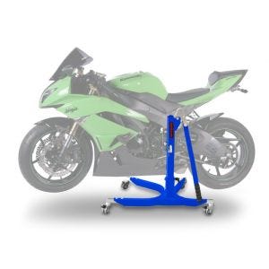 Sentralstativ egnet for Kawasaki ZX-6R 09-20 blå motorsykkeljack ConStands Power-Classic