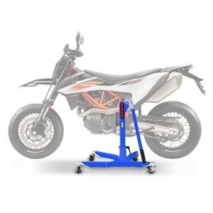 Sentralstativ egnet for KTM 690 SMC / R 19-24 Blå motorsykkeljekk ConStands Power-Classic