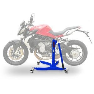 Sentralstativ egnet for MV Agusta Brutale 675 12-18 Blå motorsykkeljekk ConStands Power-Classic