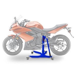 Sentralstativ egnet for Kawasaki ER-6f 06-11 Blå motorsykkeljekk ConStands Power-Classic