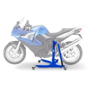 Sentralstativ egnet for BMW F 800 ST 06-12 blå motorsykkeljekk ConStands Power-Classic