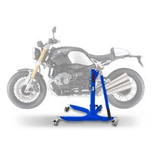 Sentralstativ egnet for BMW R NineT Pure 17-23 Blue motorsykkeljekk ConStands Power-Classic