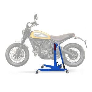 Sentralstativ egnet for Ducati Scrambler Café Racer 17-20 blå motorsykkeljack ConStands Power-Classic