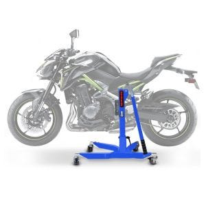 Sentralstativ egnet for Kawasaki Z 900 17-25 Blå motorsykkeljekk ConStands Power-Classic